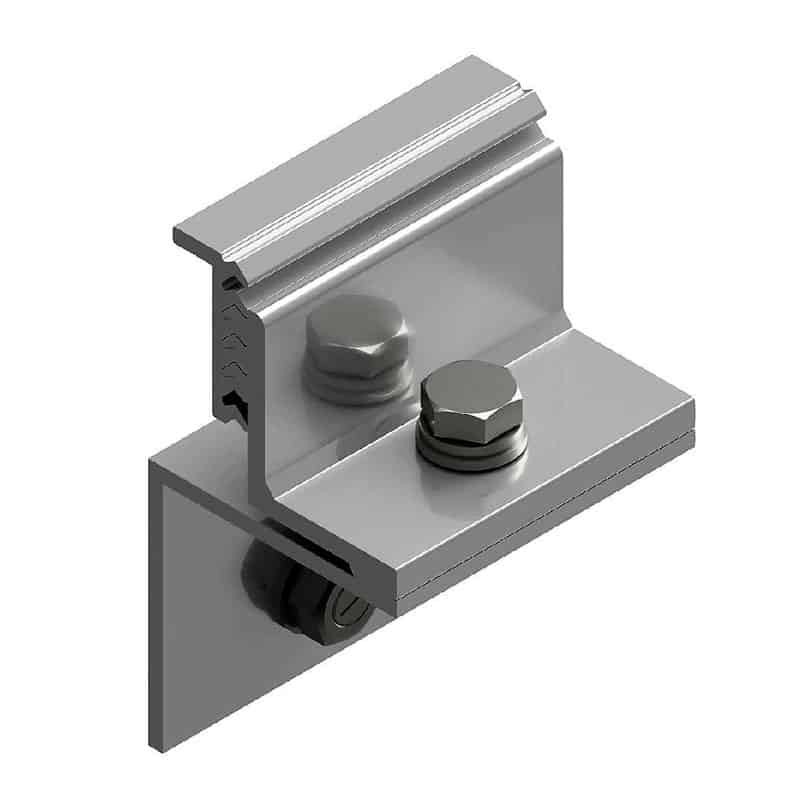 Fixador lateral horizontal regulável para fixação de painéis solares Sunfer S12
