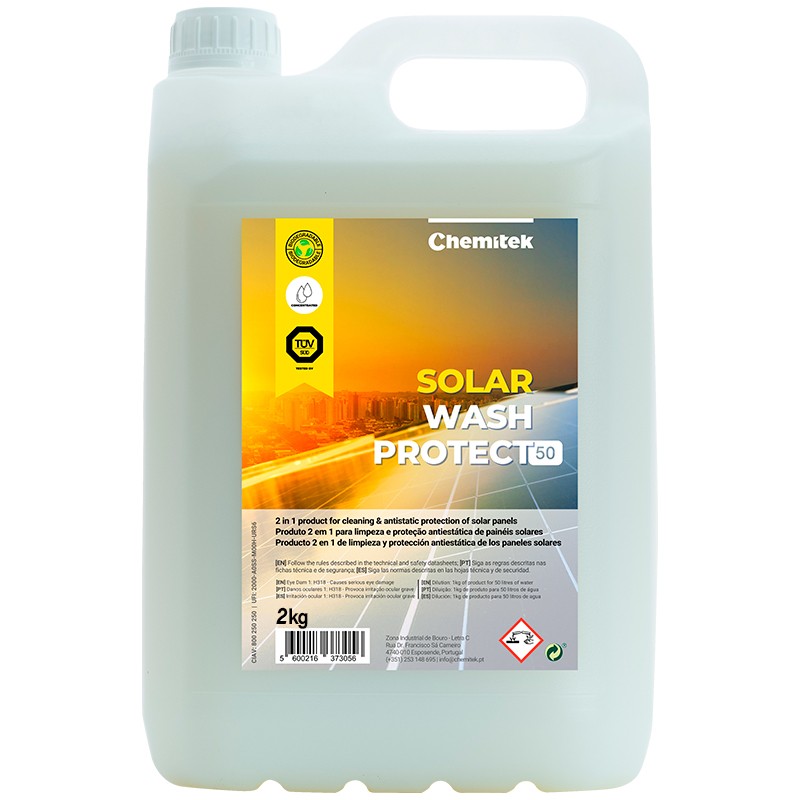Produto para limpeza e proteção de painéis solares